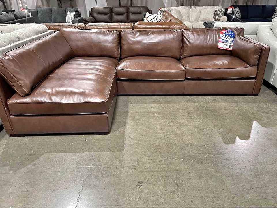 Kiessel Chocolate Laf Sectional* Next Day Delivery 