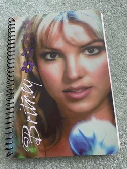Vintage 2000 Britney Spears Spiral Notebook 8x5.5 Kalan Britney Brands Y2K Rare