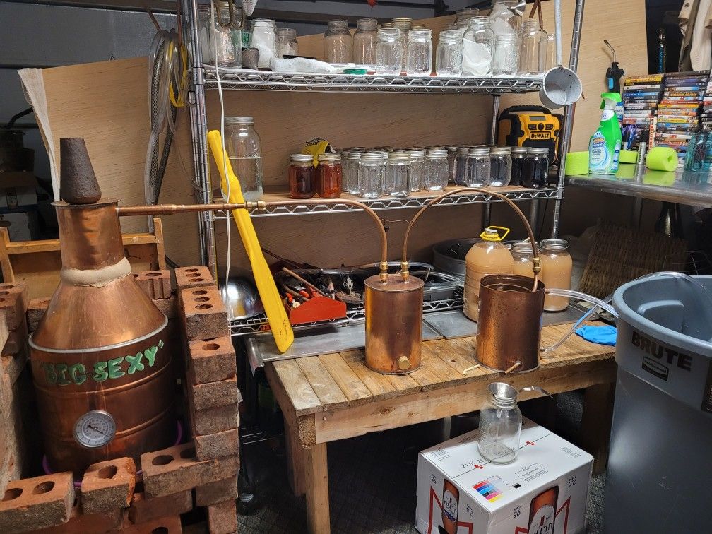 5 Gallon Copper Still With Thumper, Worm, And Lots Of Extras