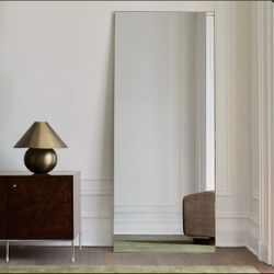 Full length frameless mirror