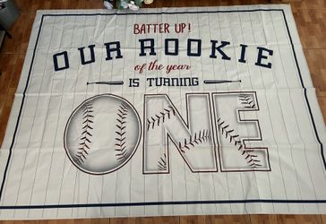 1st Birthday Baseball Poster