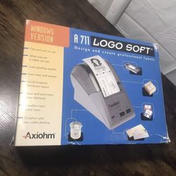 Axiohm SKGGP005 A711 Logo Soft Thermal Label Receipt Printer w/ Power Adapter