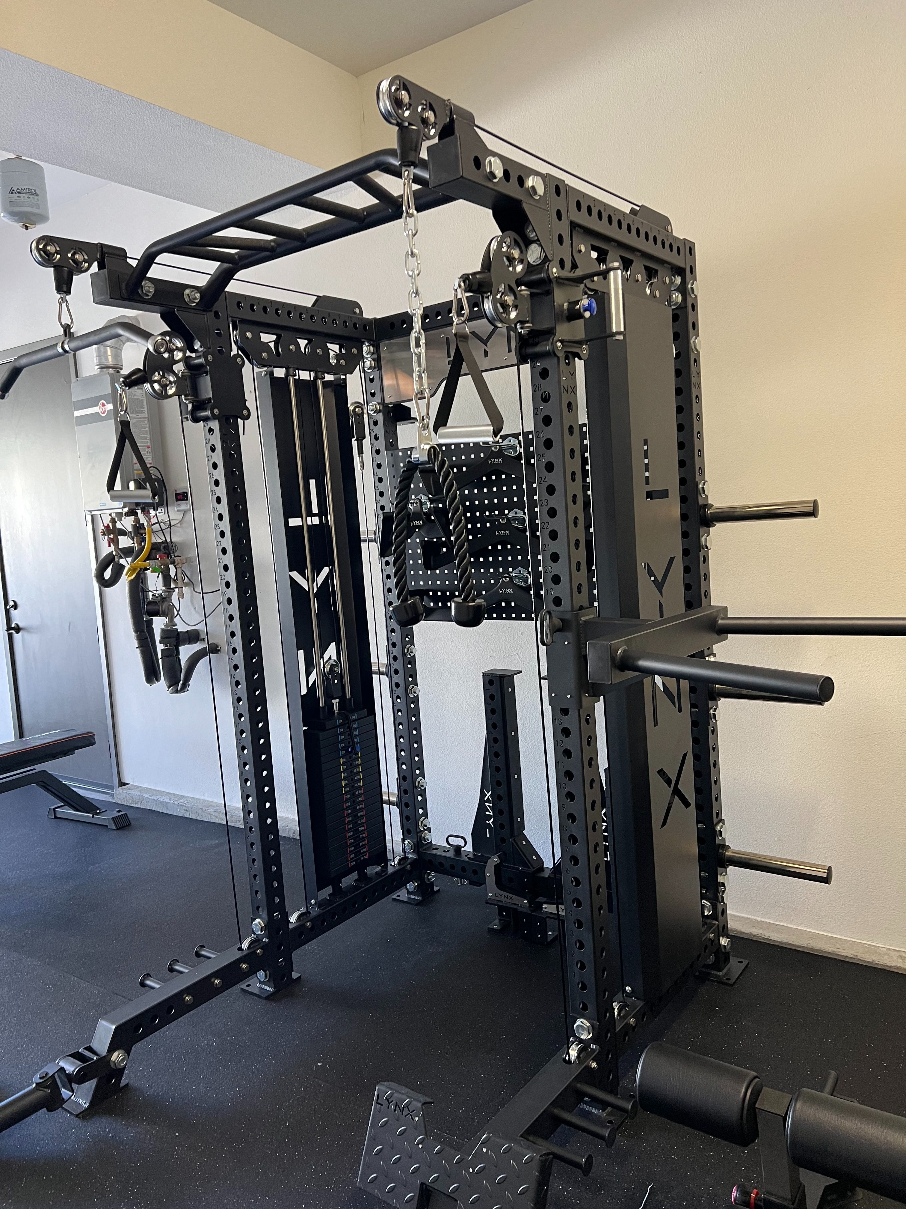 2in1 Pro Series - All in One Home Commercial Gym - Dual Cable Machine - Squat Rack - Bench Press - (Weights Fitness Exercise)
