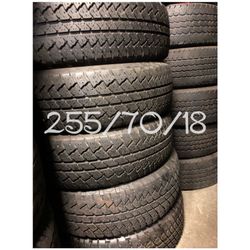 Used tires for sale 255/70/18 $250 all four free installation and balancing