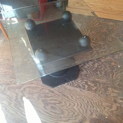 Glass  And Wood Table 