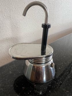 GSI Outdoors Inox Mini-Brew stainless steel stovetop espresso maker.Italy