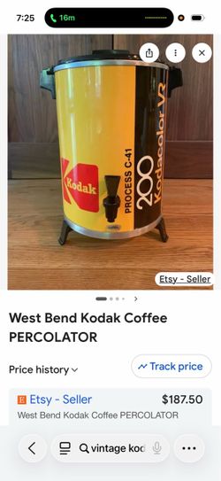 Unique Kodak Coffee Perculator