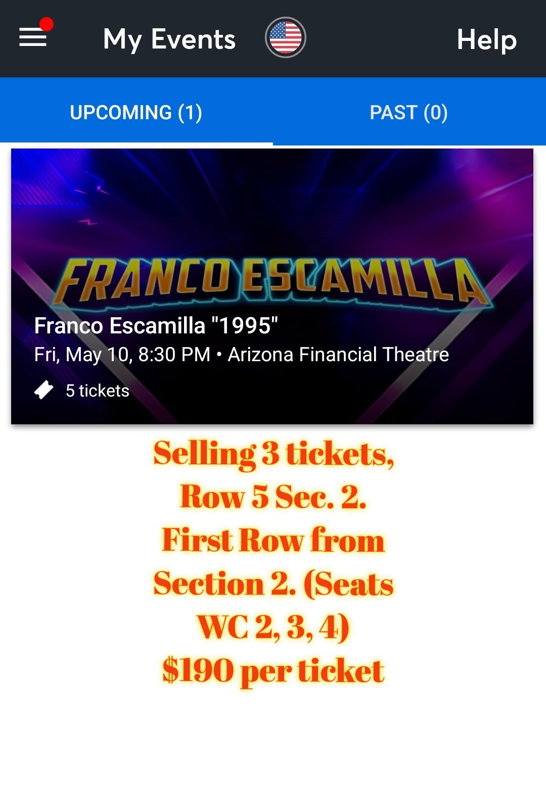 Franco Escamilla  Tickets For 5/10