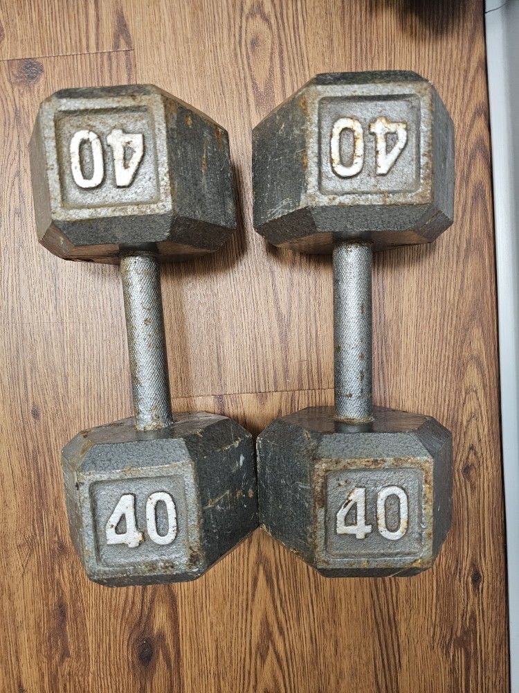 40 Lbs Dumbells 