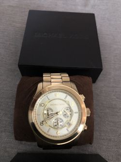 Michael Kors 44mm chronograph watch Gold stainless steel