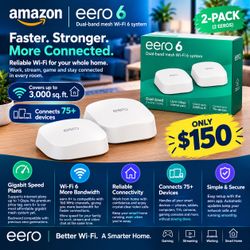 Amazon eero 7 Dual-Band Mesh WiFi 7 System 2-Pack