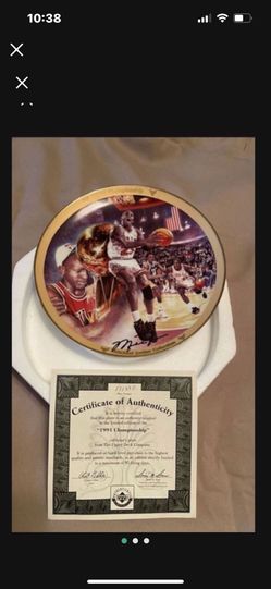 Michael Jordan championship Plate 24 karat gold