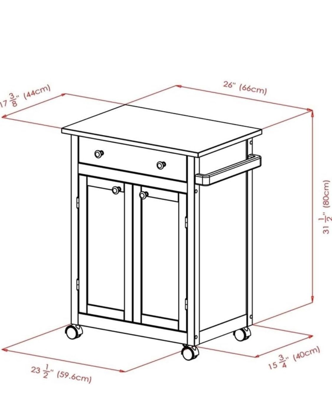Kitchen Cart Espresso Color