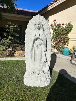 New Virgin of Guadalupe made out of cement