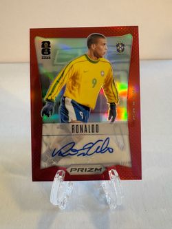 2026 Prizm FIFA World Cup - Ronaldo #12-R9 Throwback Signatures Red Prizm /99