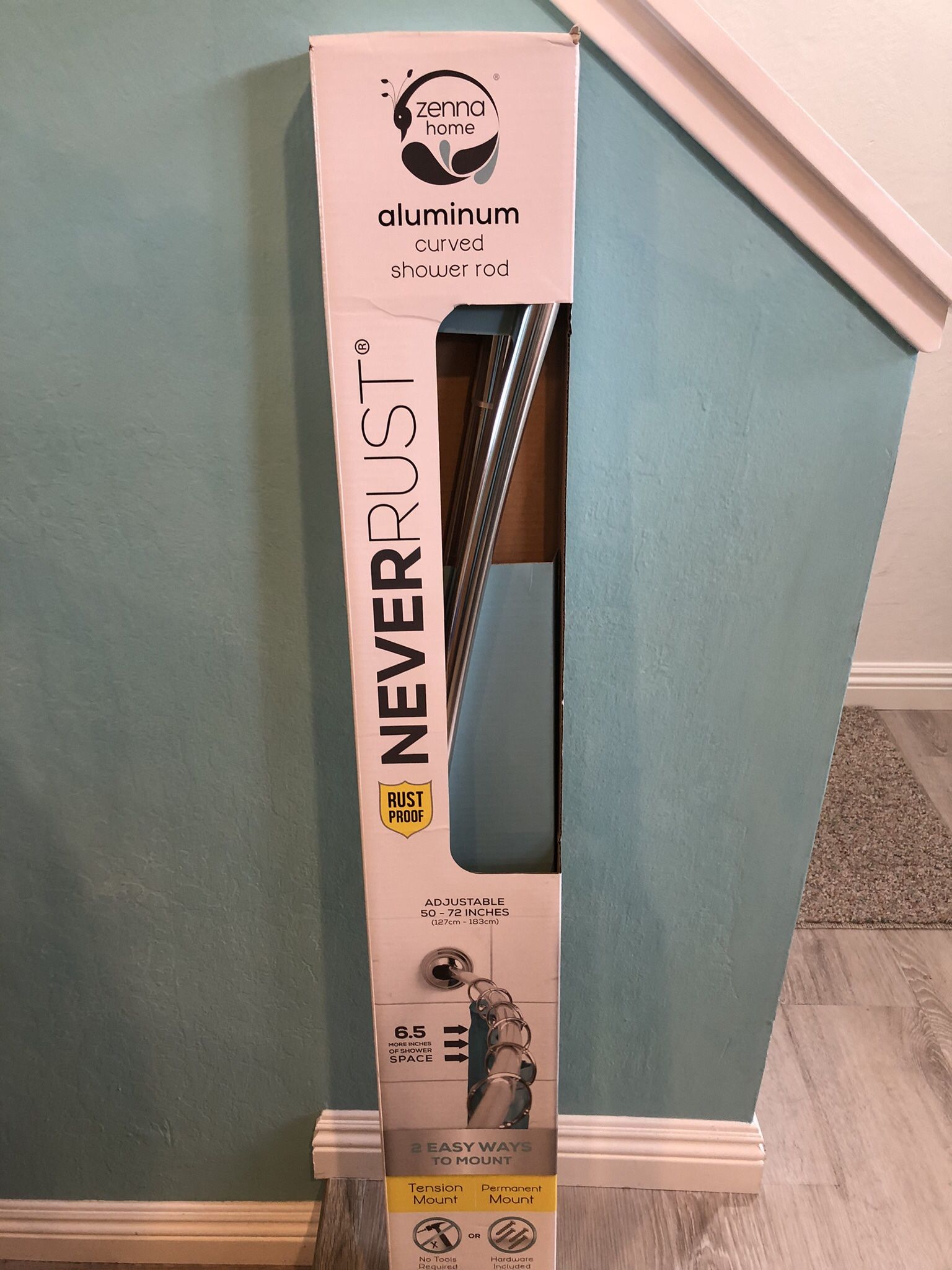 Curved Shower Curtain Rod, New