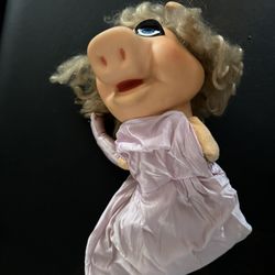 The Muppets Miss Piggy Vintage 1977 Hand Puppet Jim Henson Fisher Price 16"