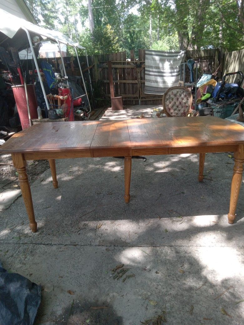 Beautiful Solid Oak Vintage Farmhouse Dining Table