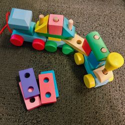 Wooden blocks train + Collection of Kid’s children’s mind development educational puzzle games