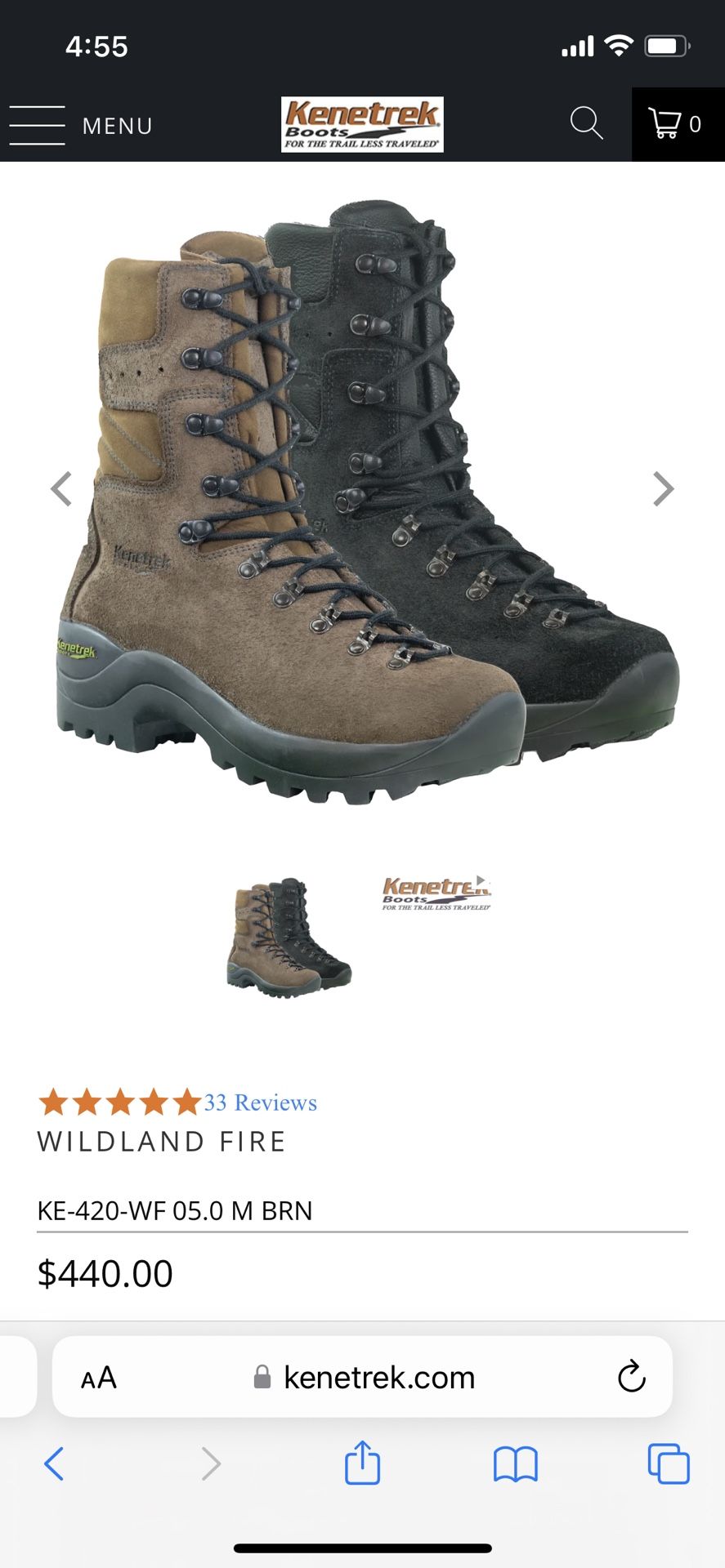Kenetrek Wildland Fire boots