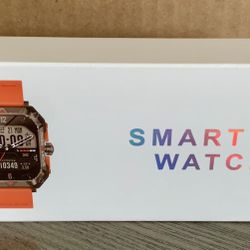 Ultra Thin IP68 Waterproof Smart Watch 2.02" HD Touchscreen - Includes 2 Bands (Black & Orange)