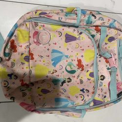Simple Modern Disney Princess School Backpack Medium Size Pink