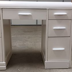 MCM  White 7 Drawer Desk/Vanity