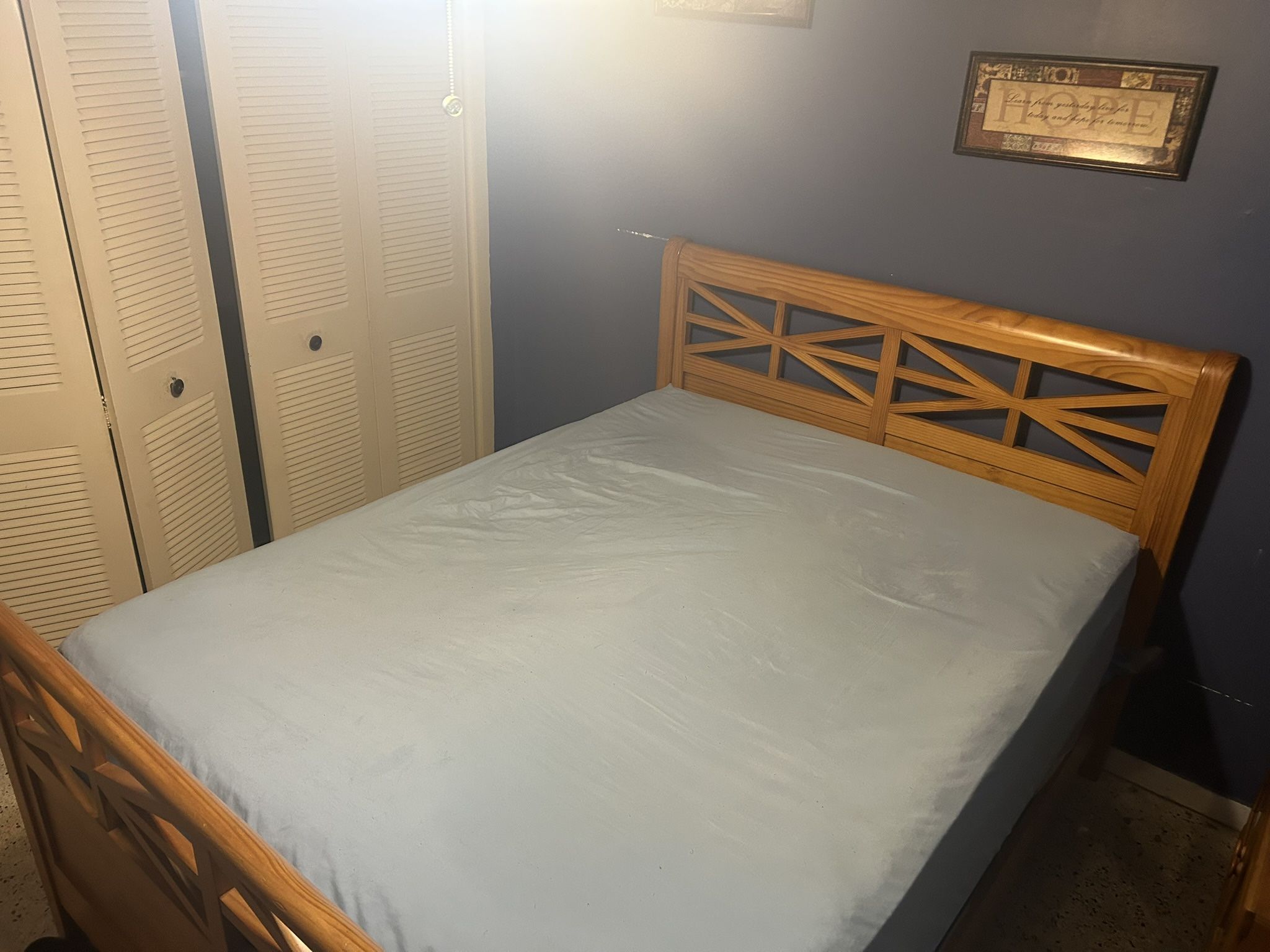 Queen Size Bed “frame And Mattress “