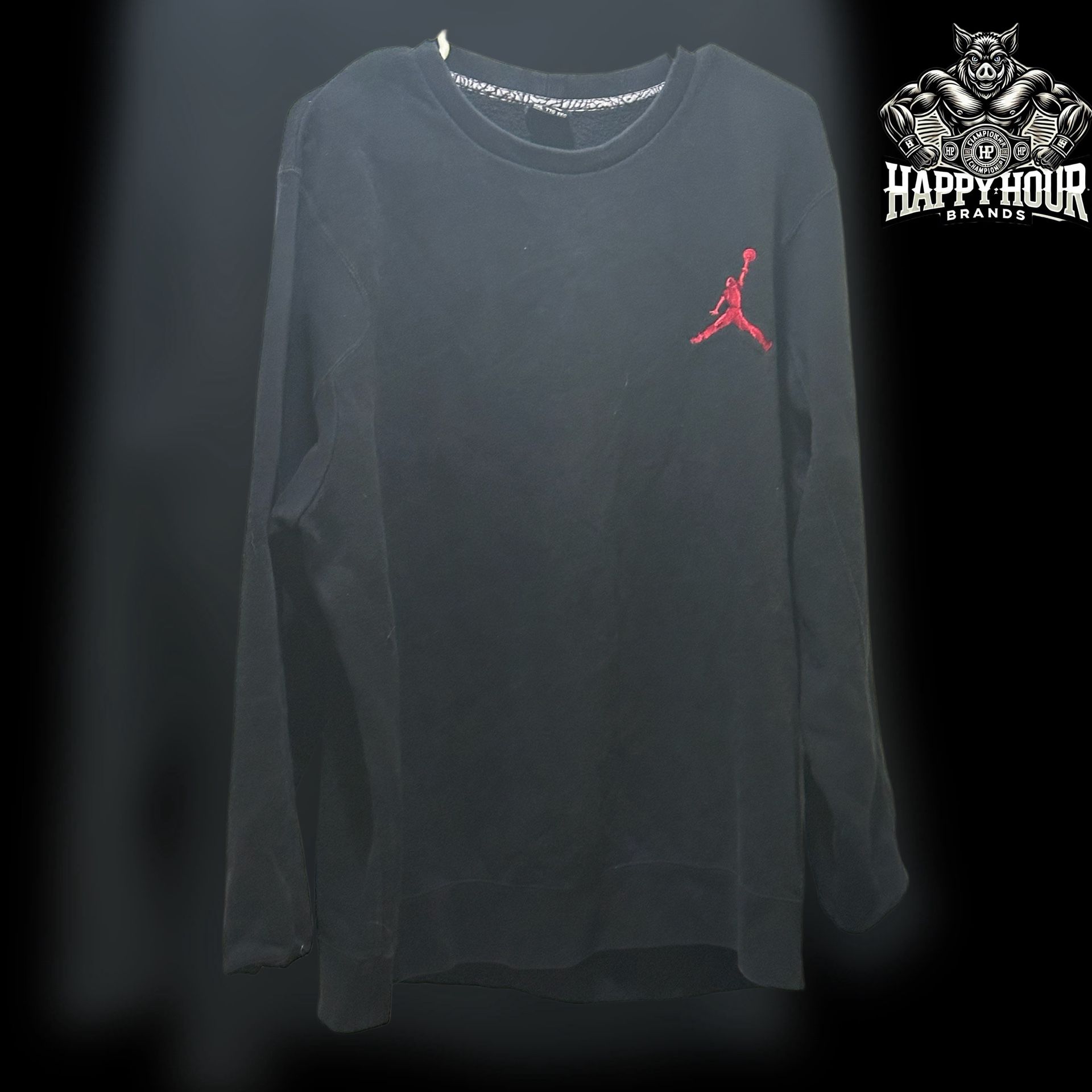 Jordan Crewneck Black Sweatshirt size XXL See Photos Pre Owned