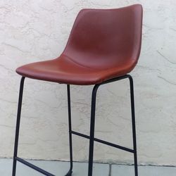 Beautiful Upholstered Counter Bar Height (29”) Stool Chair with Comfortable 
Foam Pad on Seat & Backrest - Sturdy Black Steel Frame Construction & Leg