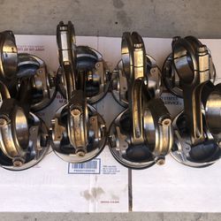 ***** KEITH BLACK SBC 400 PISTONS AND 6” H BEAM CONNECTING RODS *****