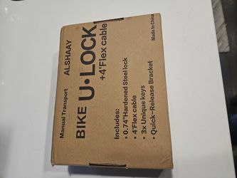 Already model s-023bike u lock & 4' flex cable