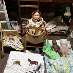 Reborn Newborn Babydolls Baby Dolls With Lovevery 100% Cotton Toddle Sleeping Bag Blanket Wooden Stroller Handmade Rattan Rocking Stand Accessories