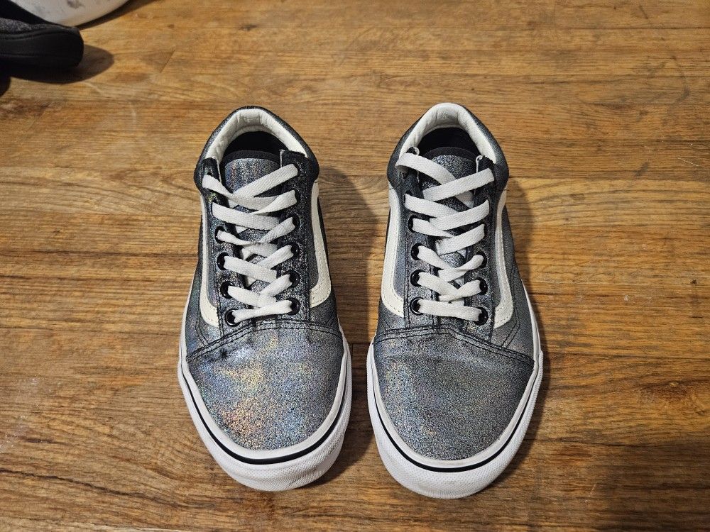 Grey Sparkle Vans