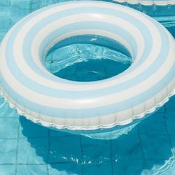 Blue Stripped Inflatable Ring