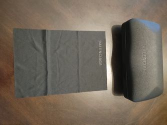BALENCIAGA Hard Clamshell Sunglasses Case Authentic Black