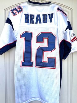 LARGE / XL - PATRIOTS #12 TOM BRADY REEB0K JERSEY