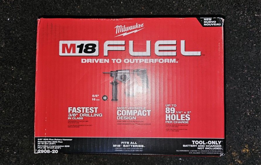 Milwaukee
M18 FUEL 18V Lithium-Ion Brushless Cordless 5/8 in. SDS-Plus Rotary Hammer (Tool-Only)