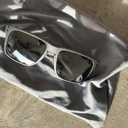 Oakley Matte Grey Large Rectangular Sunglasses