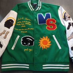 Denim Tears x Saint Micheal Varsity Jacket Mens Size XL