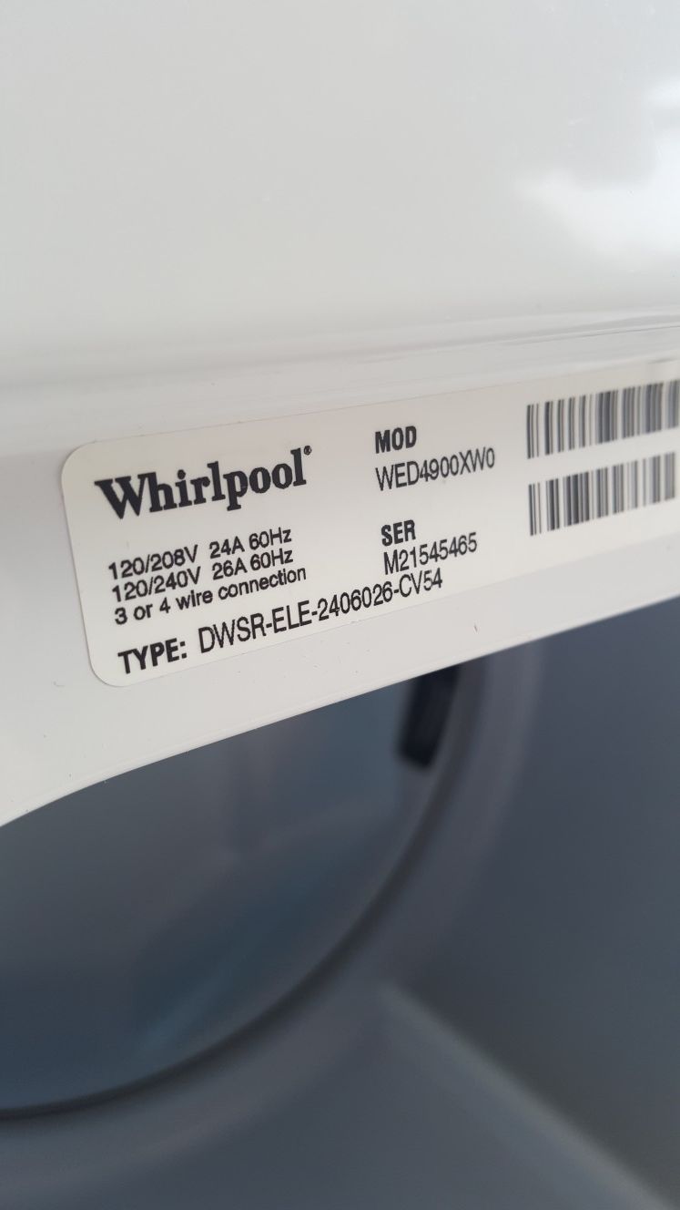 Whirlpool Washer and Dryer Model WTW4950XW2 & WED4900XW0 for Sale in