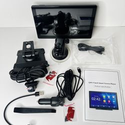 9" Portable Apple Carplay & Android Auto Car Stereo, with 1080p Backup Camera