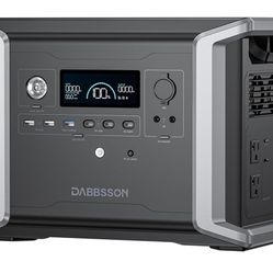 Dabbsson Portable Power Station,1330Wh 1200W(1600W with P-Boost) Solar Generator,Durable EV Semi-Solid LiFePO4 Battery,100W USB-C,EPS,Fast AC Input, B