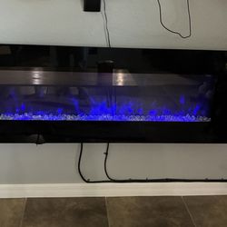 54” Wall Mount/Recessed Electric Fireplace/Heater 