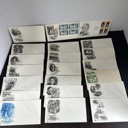Vintage Lot 21 First Day Covers FDC 1(contact info removed) Artcraft US Stamps #4