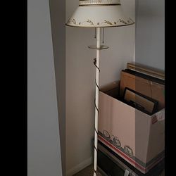 Vintage Toleware Floor Lamp 