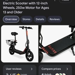 SKUTE 6 SPEED ELECTRIC SCOOTER