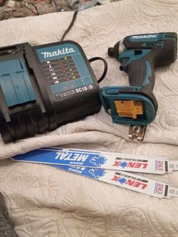 Makita Impact Driver, DC18SD Charger & Lenox Blades