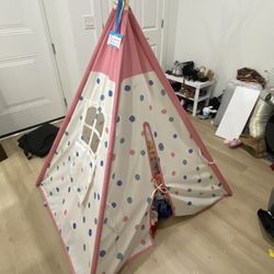 Kids Tent - Pink Polka Dots