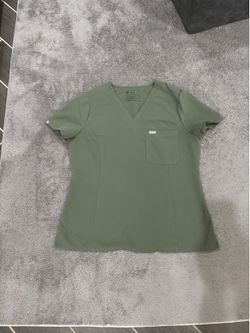 XL FIGS Moss Scrub Top